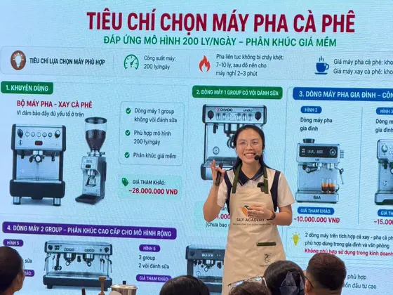 Ly Phạm giảng tiêu chí chọn máy pha cà phê