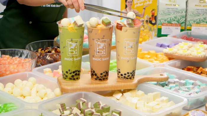 Trà sữa và topping theo chuyên đề trong sách